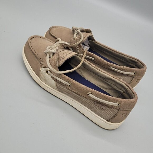 Sperry Shoes Women's Size 6 M Seacoast Silver Metallic Canvas Boat STS80327 - Picture 8 of 11